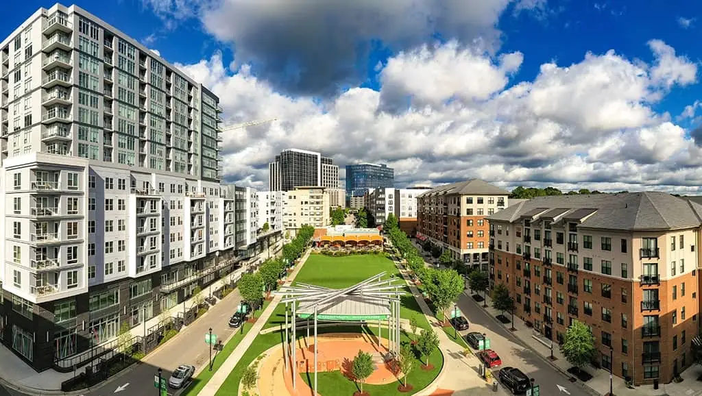 Aerial view of Park Central Apartments, Raleigh, North Carolina